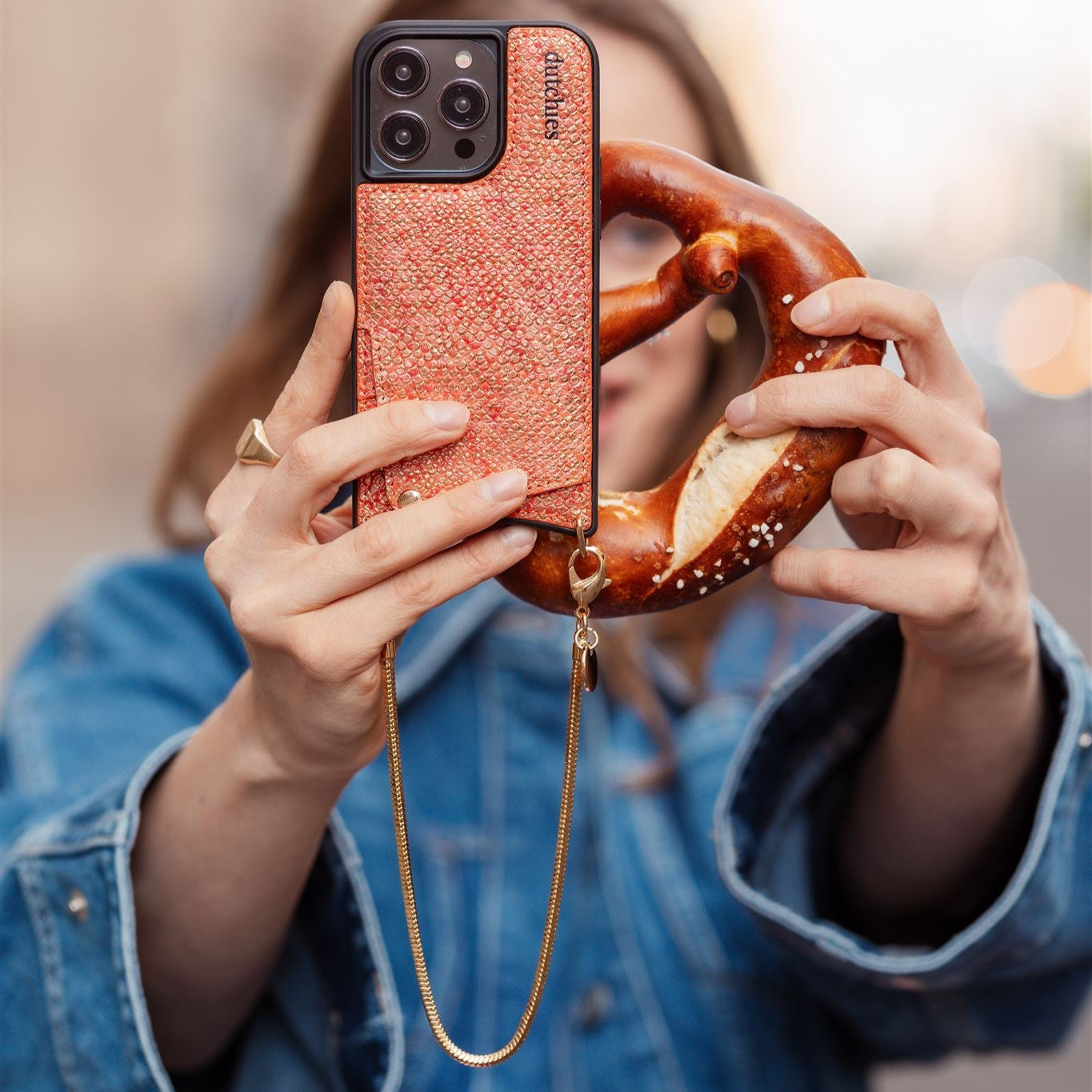 Charme de téléphone | Or | Indian