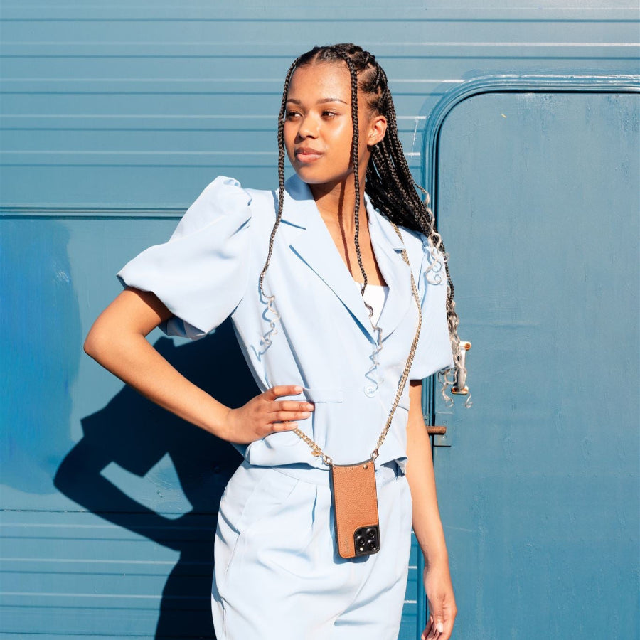 Französisches Kettenset | iPhone | Braun