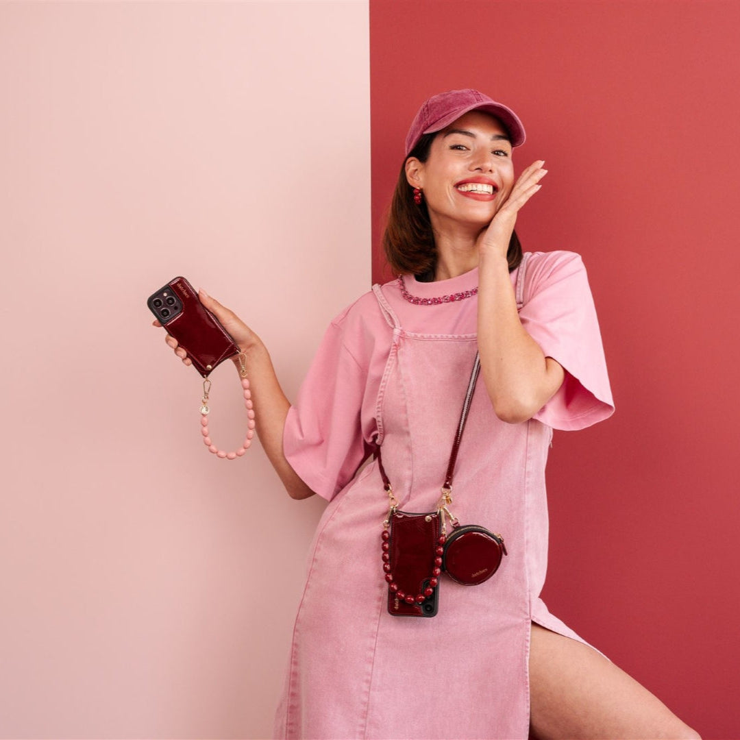 Mini Telefoontasje Emma | Gloss Rood