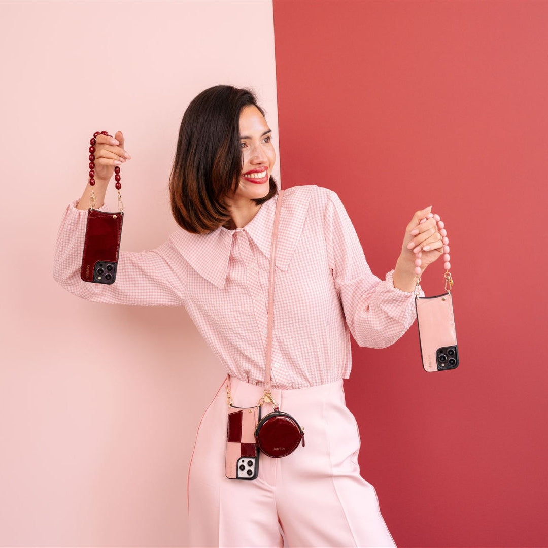 Mini Telefoontasje Emma | Gloss Rood