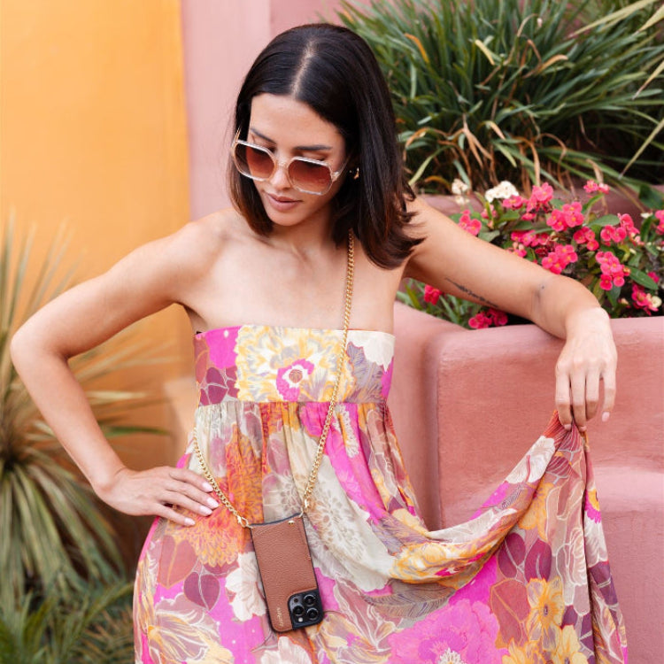 Französisches Kettenset | iPhone | Braun