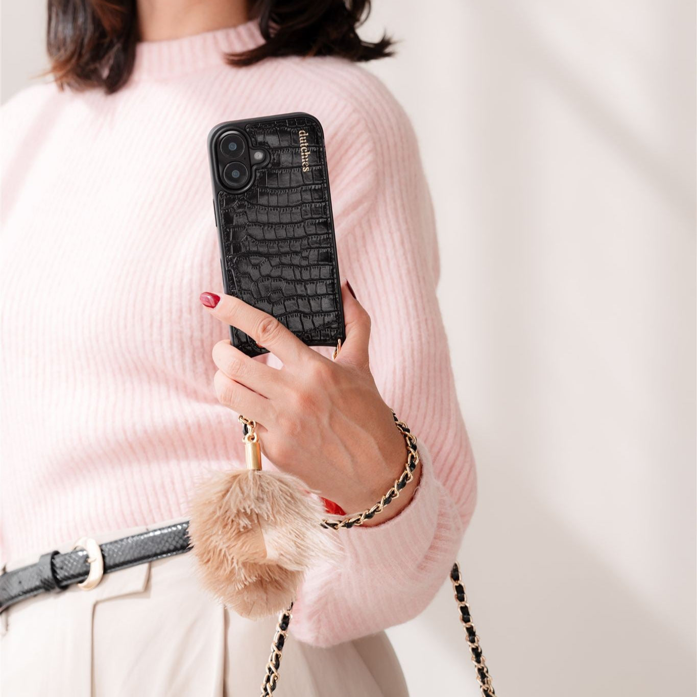 Phone Charm | Italian | Noir Gold