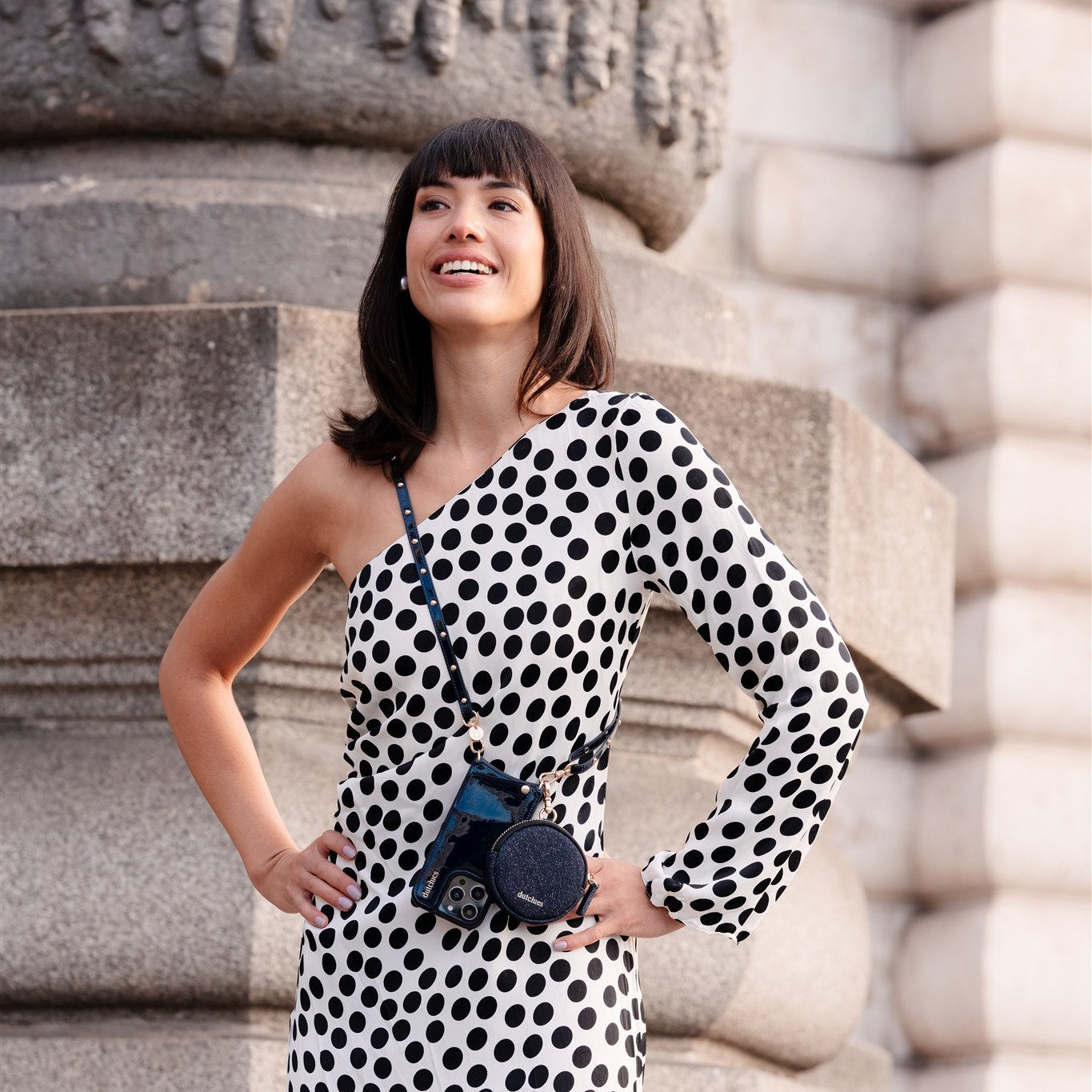 Mini borsa del telefono Emma | Denim Glitter