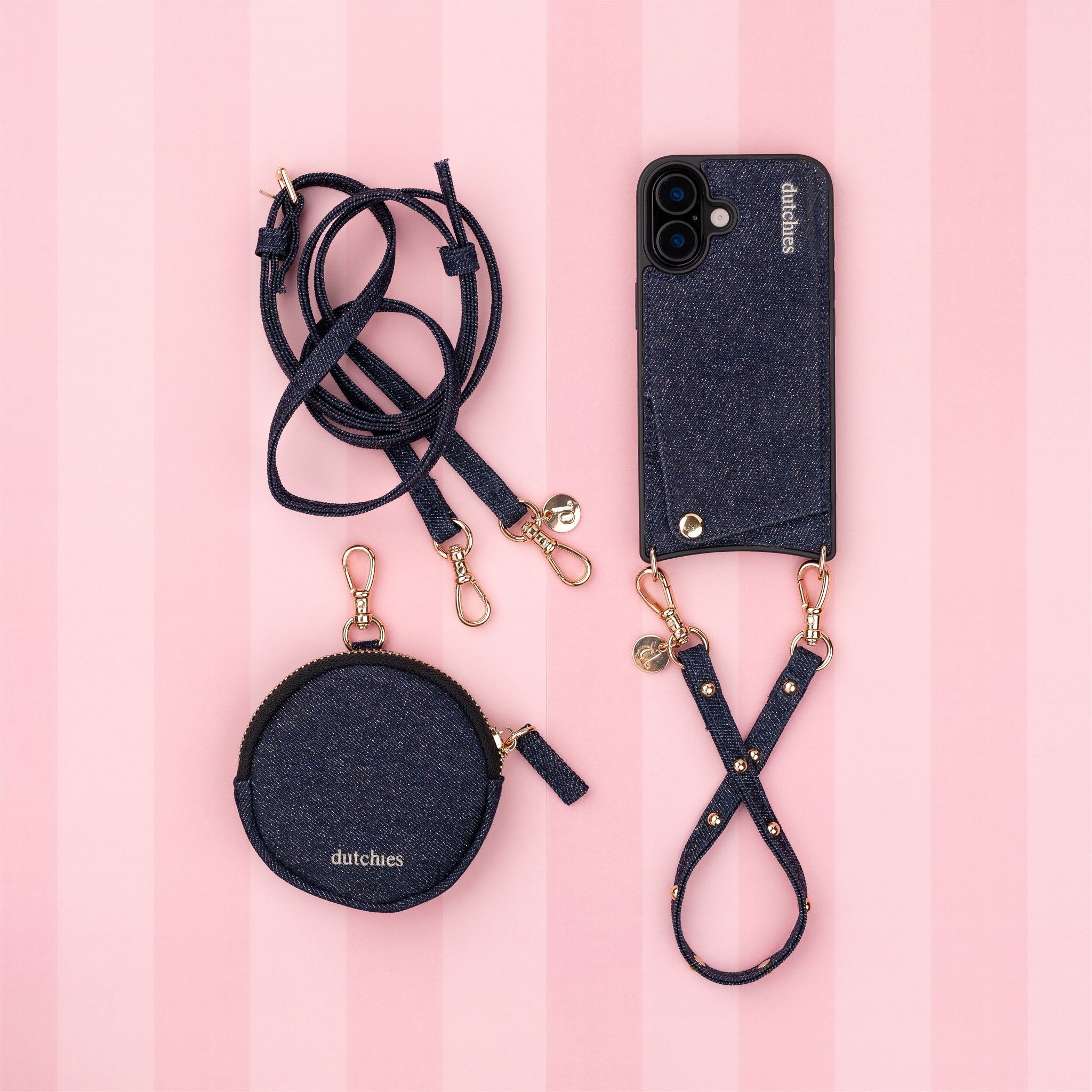 Luxury set | iPhone | Denim Glitter
