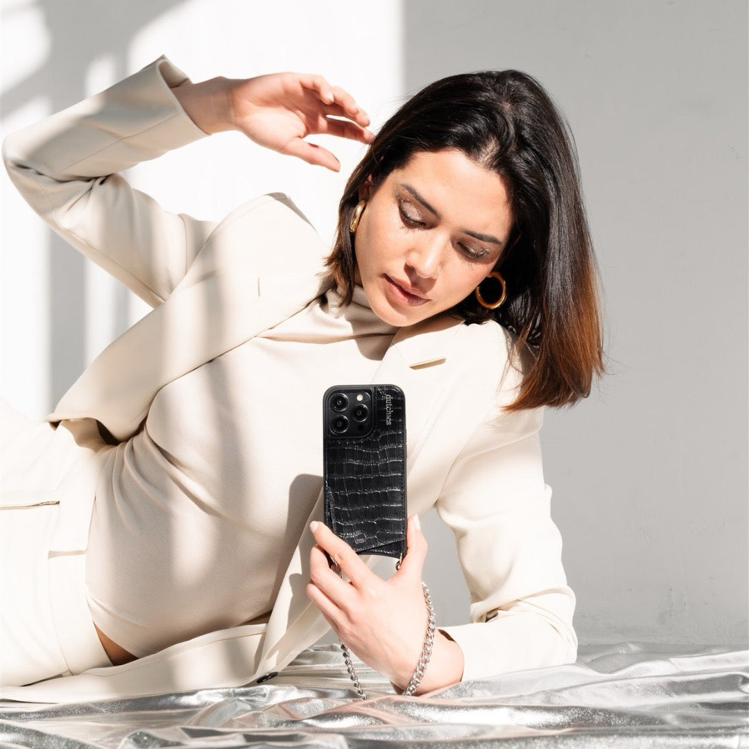 Zestaw Deluxe | iPhone | Noir | Srebrny