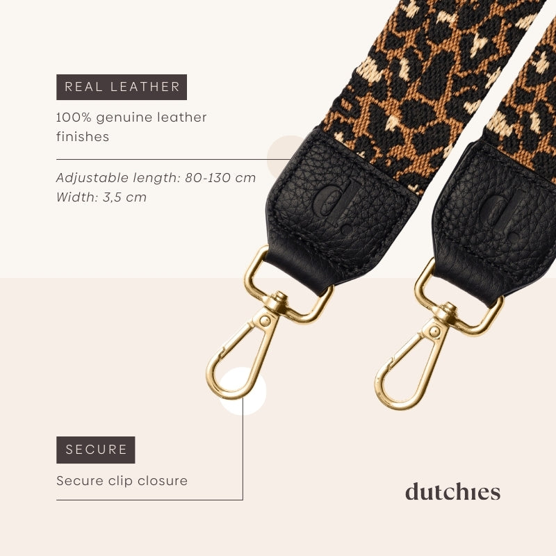 Phone Strap | African Leopard | Black