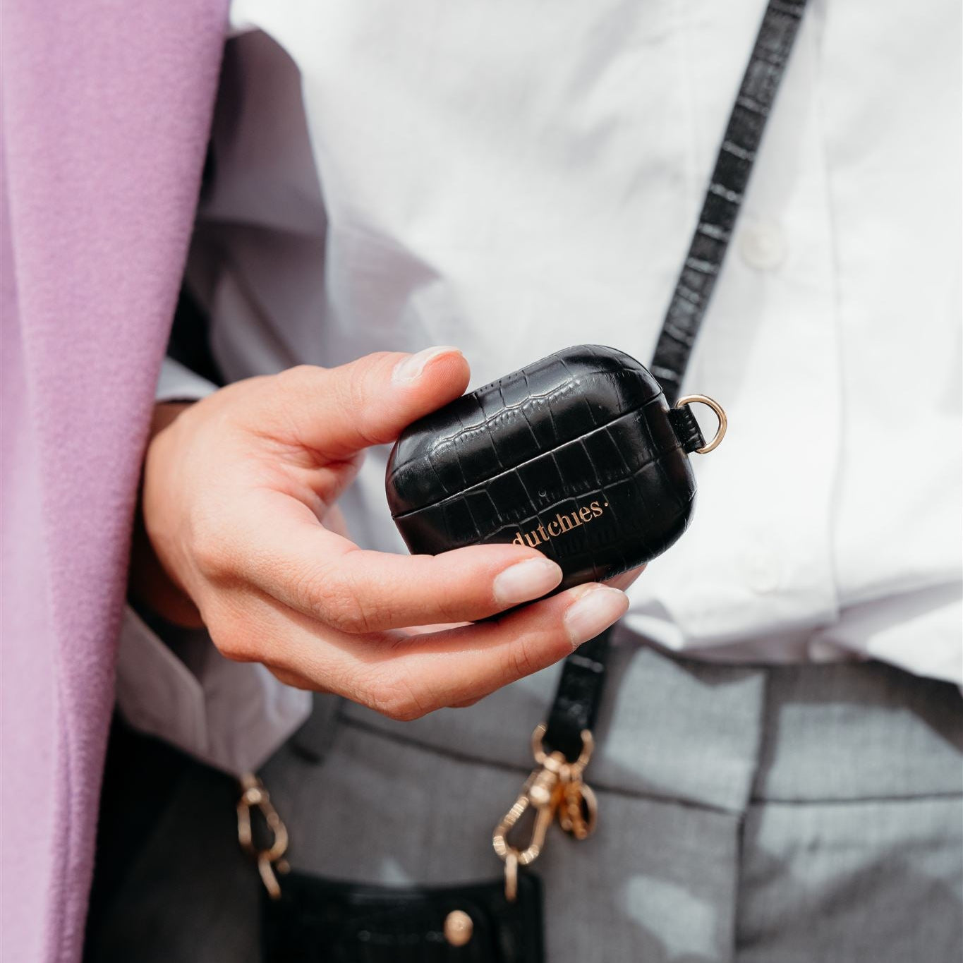 Airpod cases | Crocodile Chic | Noir