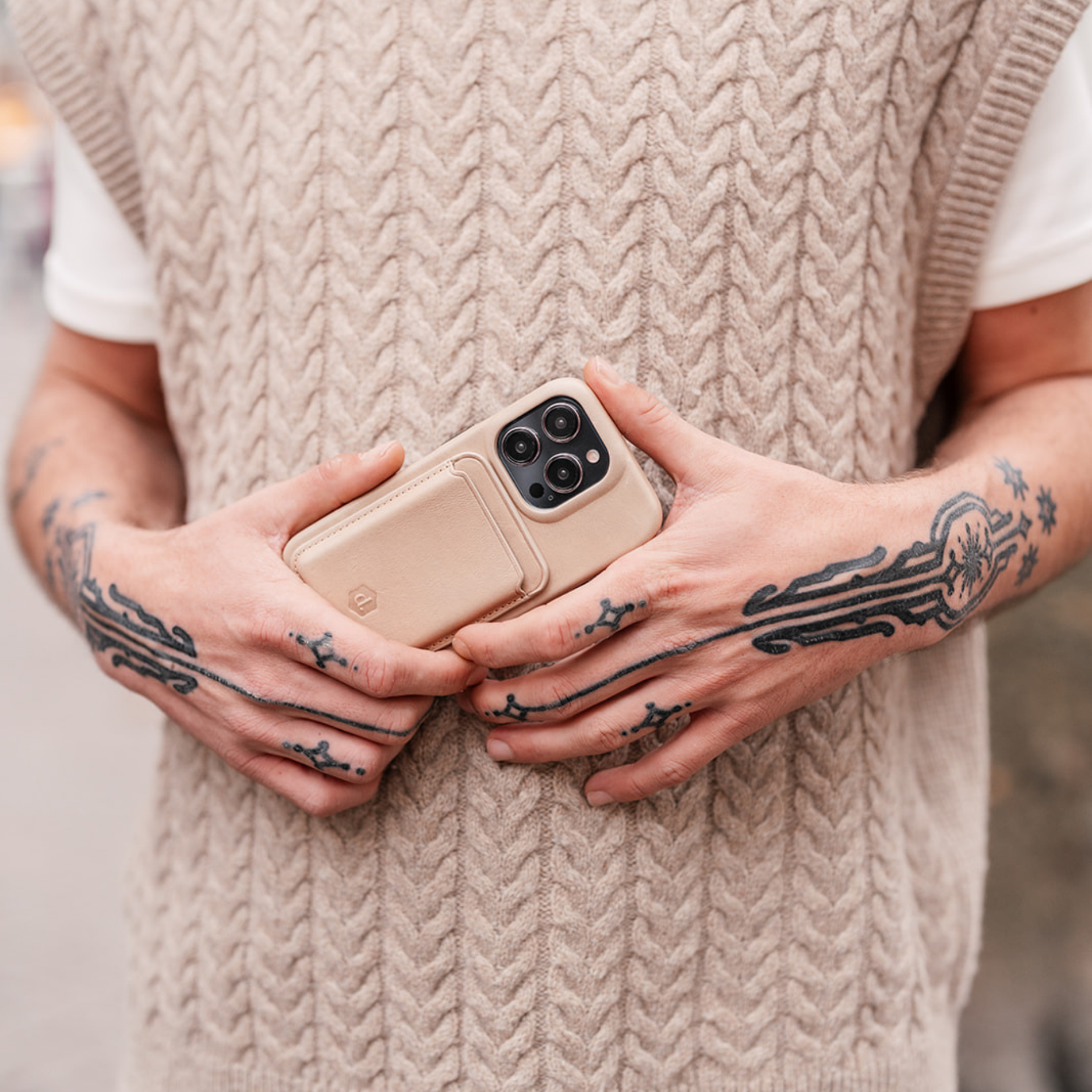 Magsafe Wallet | Men | Beige | Dutchies