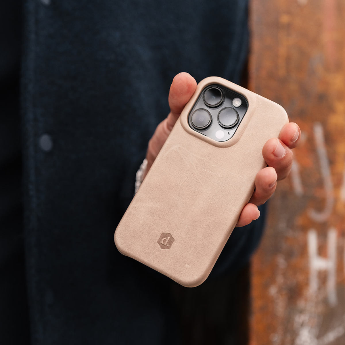 iPhone Hülle | Männer | Beige | Vollleder-Design | Dutchies