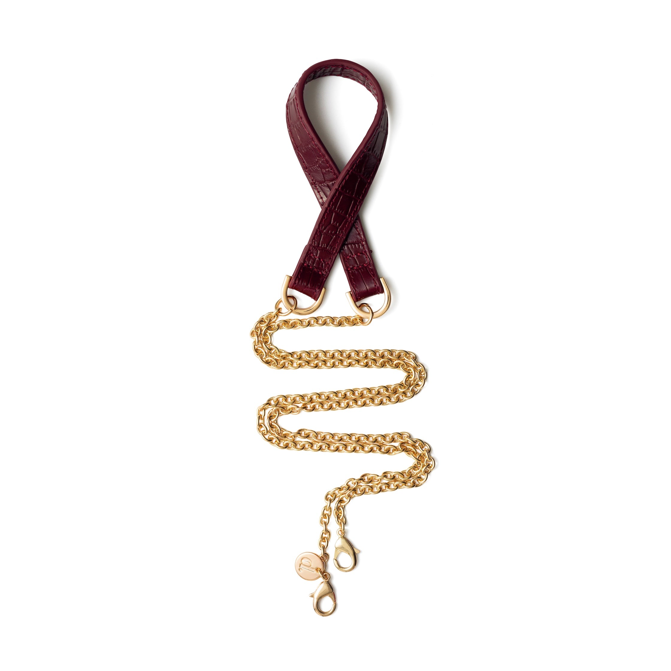 Stylish Phone Chain | Spanish | Burgundy, perfect for hands-free convenience and trendy outfit combinations.