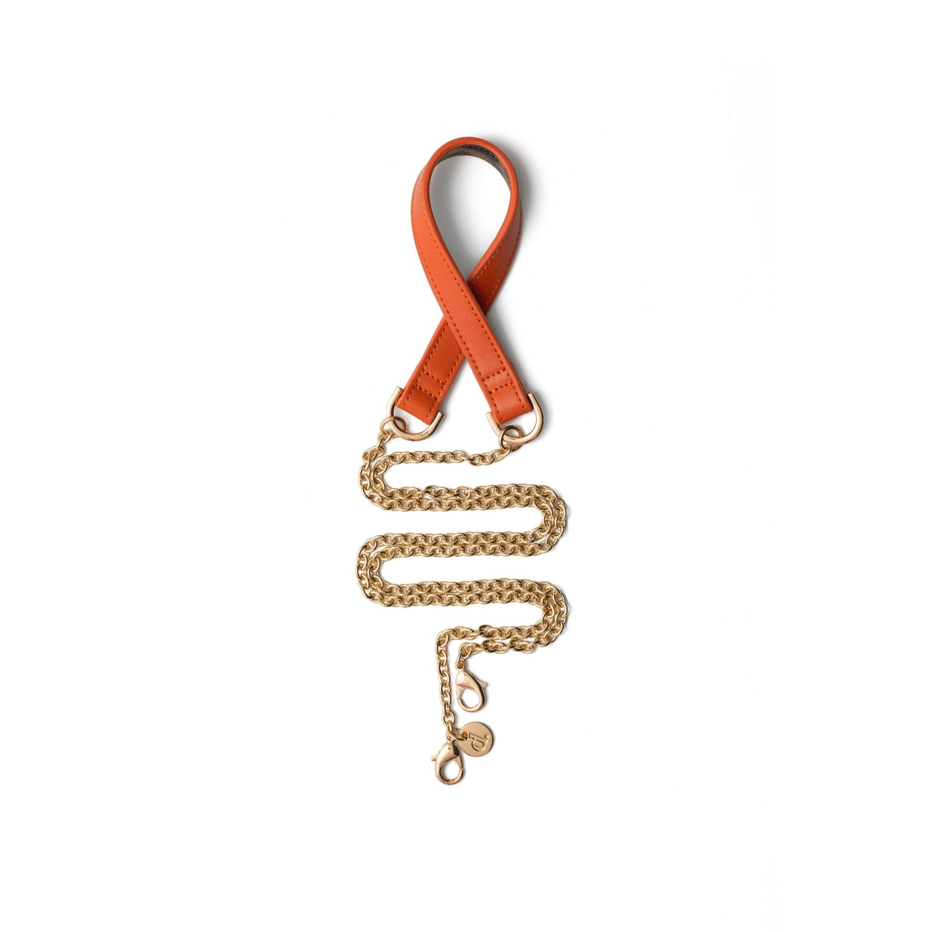Phone Chain | Spanish | Orange - stylish orange phone chain with gold accents for a trendy and practical look.