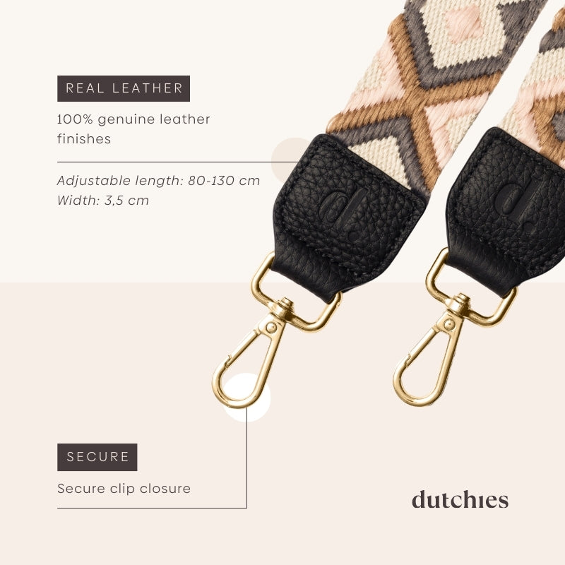 Phone Strap | Cleo Beige | Black
