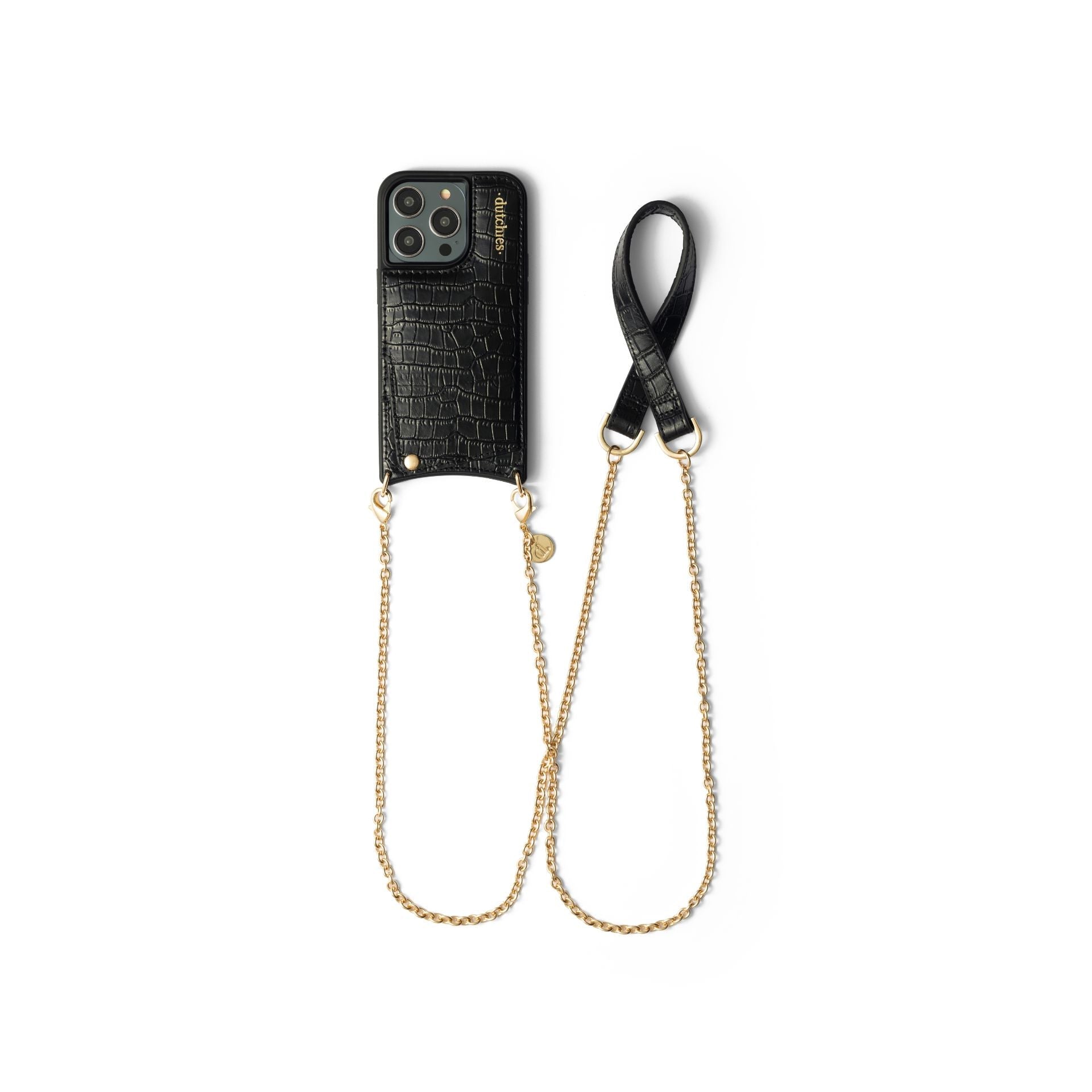 Spanisches Kettenset | iPhone | Noir | Gold