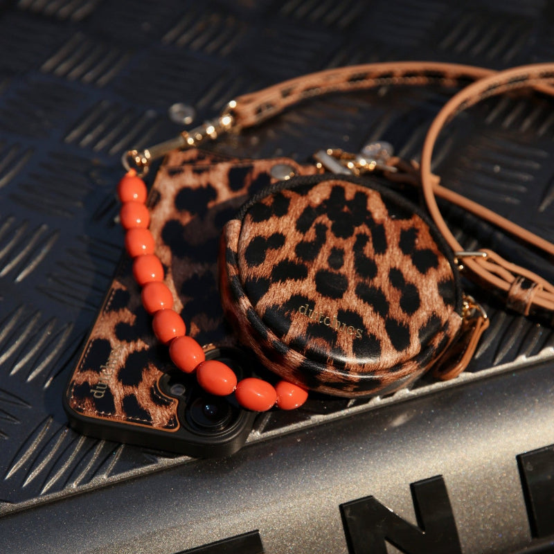 Luxury set | iPhone | Leopard - stylish phone case and accessories in bold leopard print.