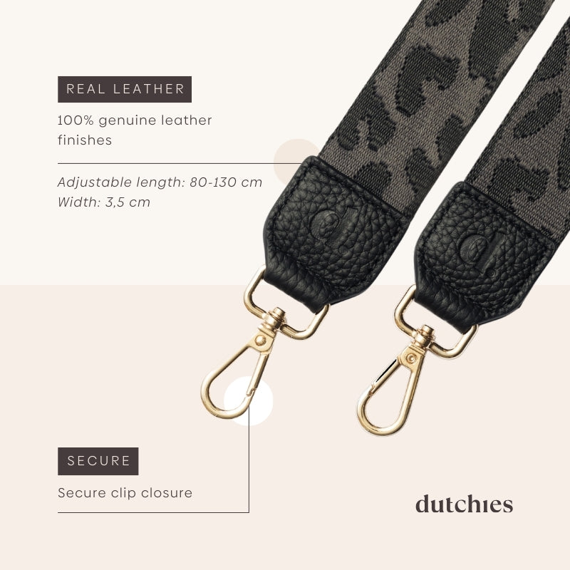 Grauer Leoparden Strap | Schwarz