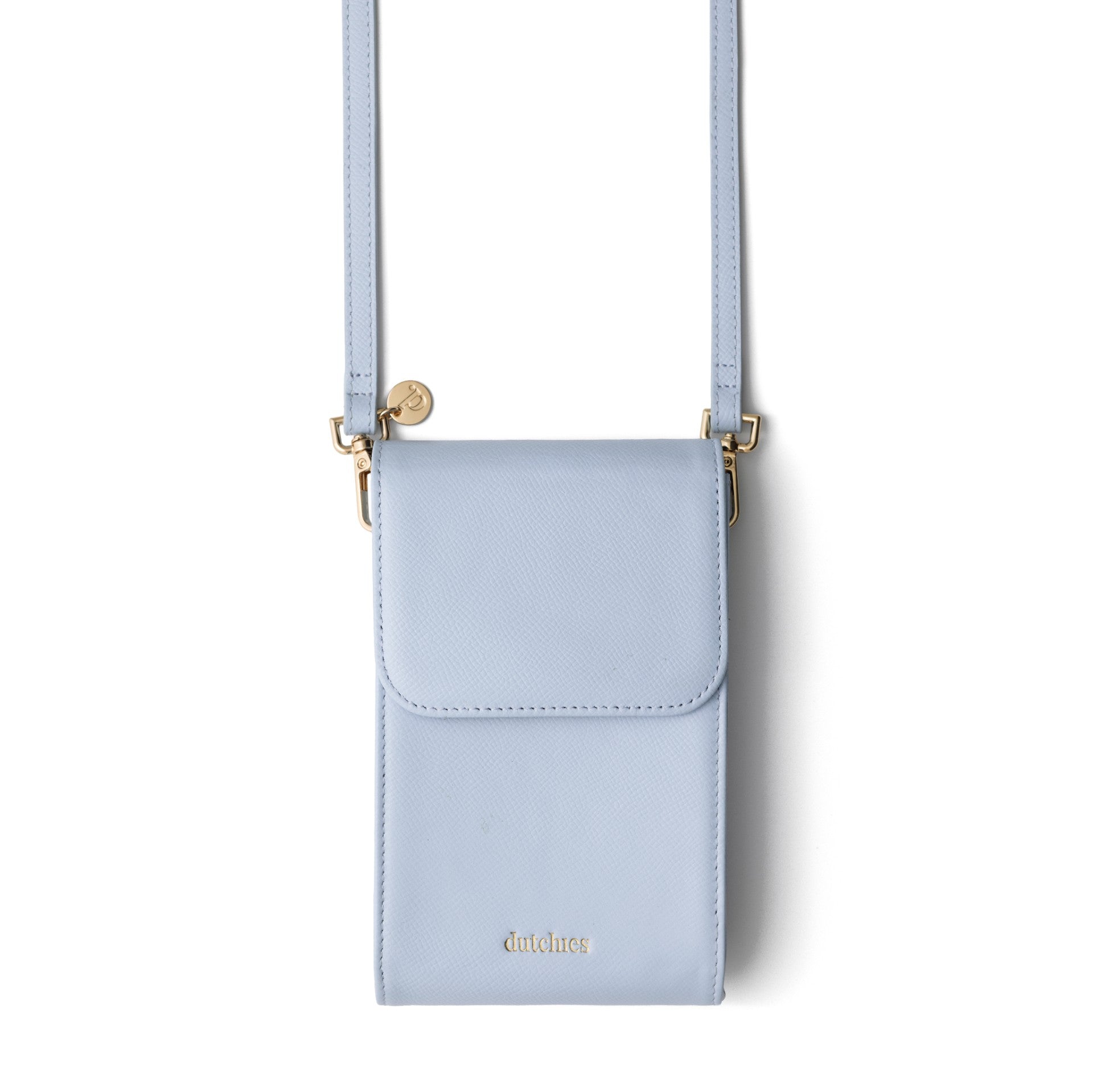 Phone Bag Juliet | Blue - stylish and practical leather phone bag with strap for all phone models.