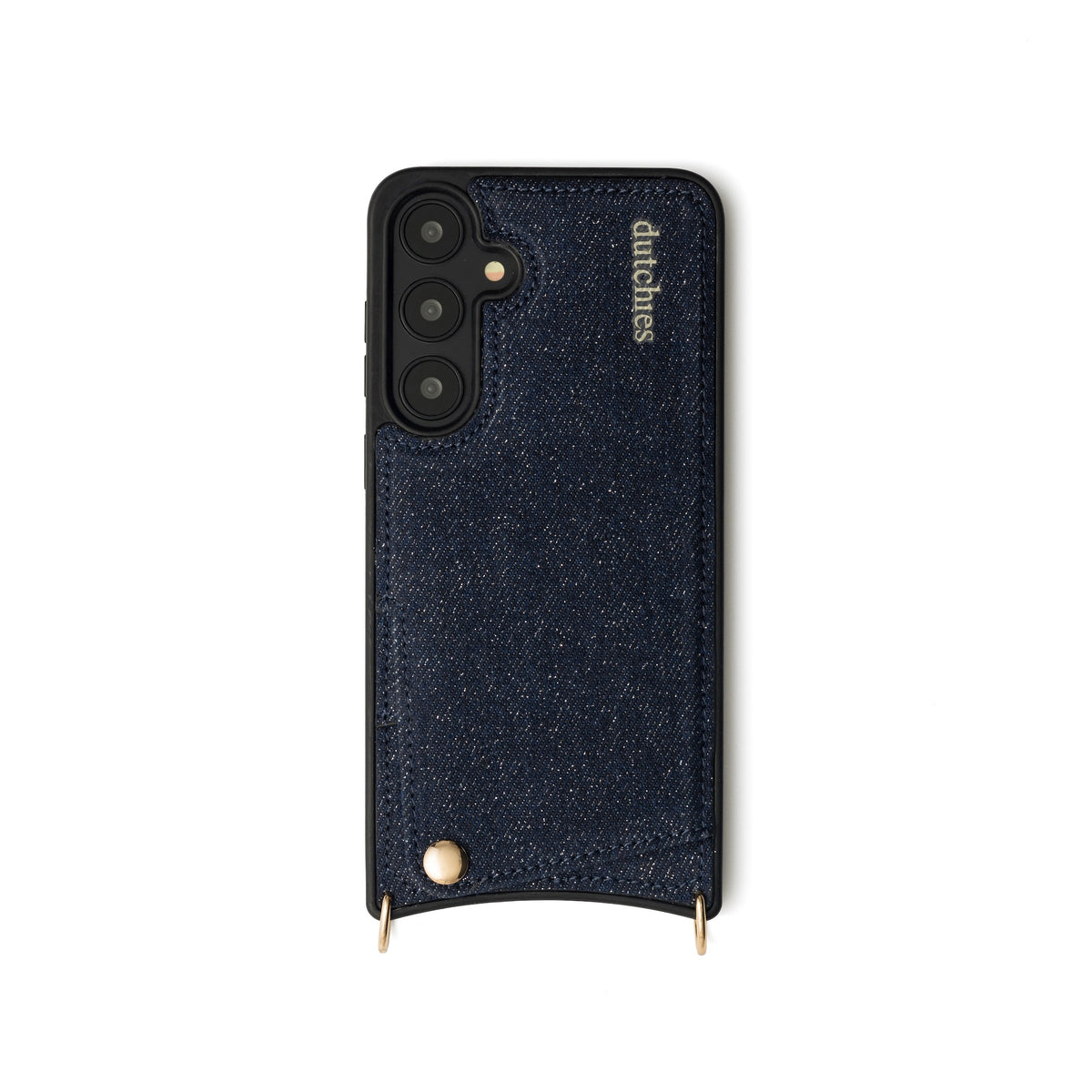 Samsung Case | Denim Glitter showcasing a denim design with cardholder and premium metal accents.