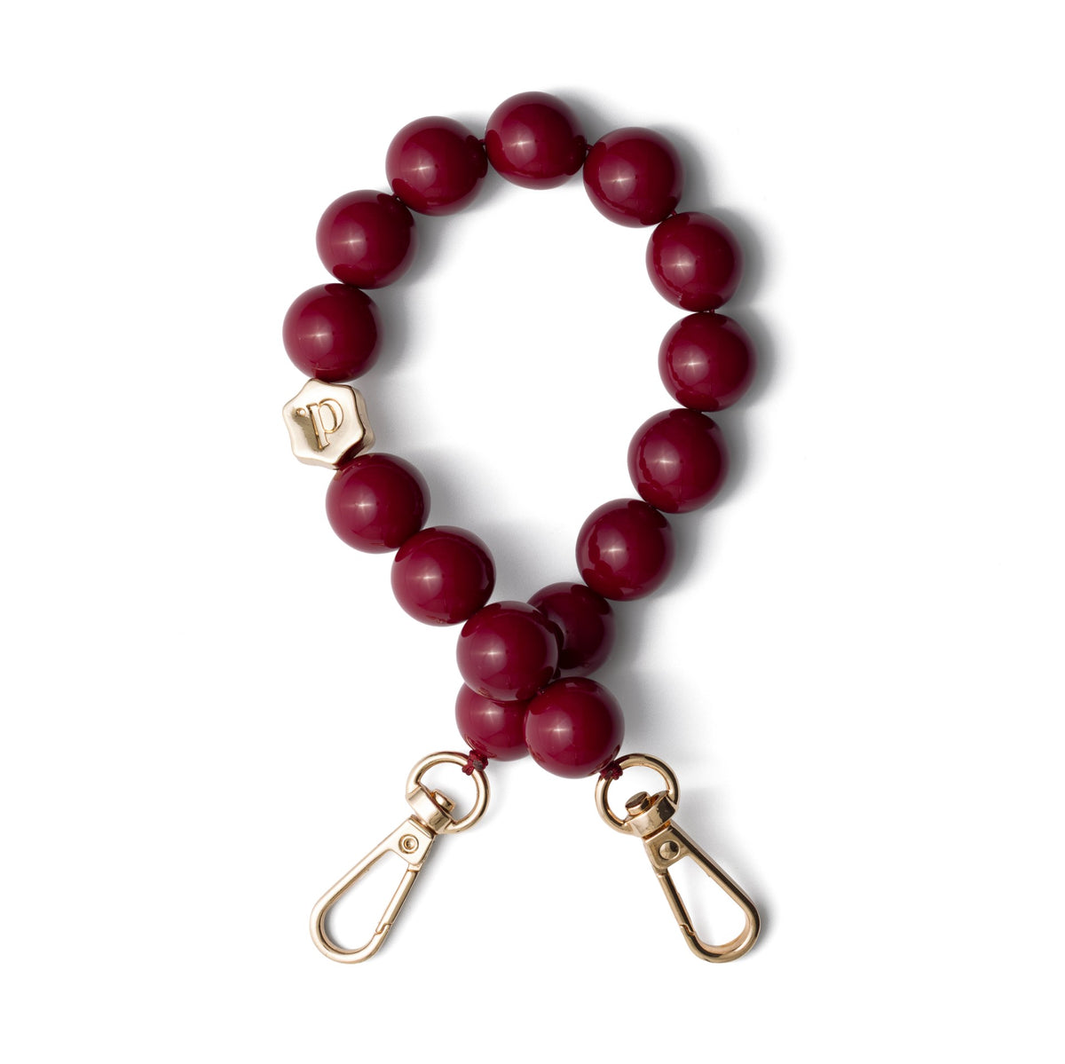 Phone Charm | Beaded | Iris - beaded phone charm with gold clips.