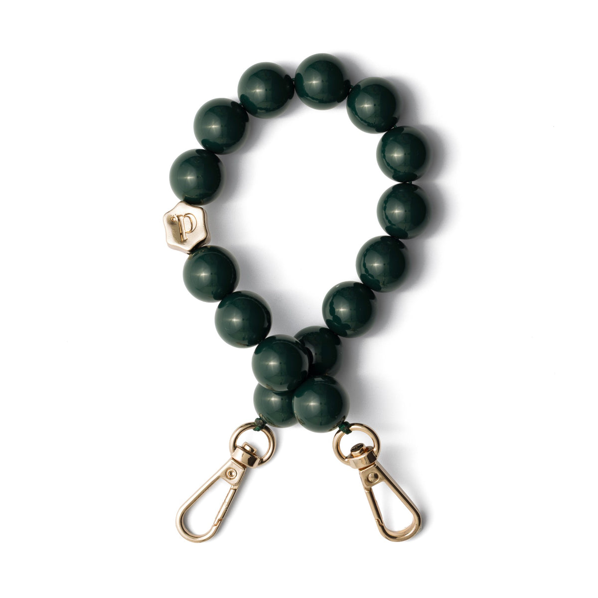 Phone Charm | Beaded | Stella - beaded phone charm with glossy beads and gold clips.
