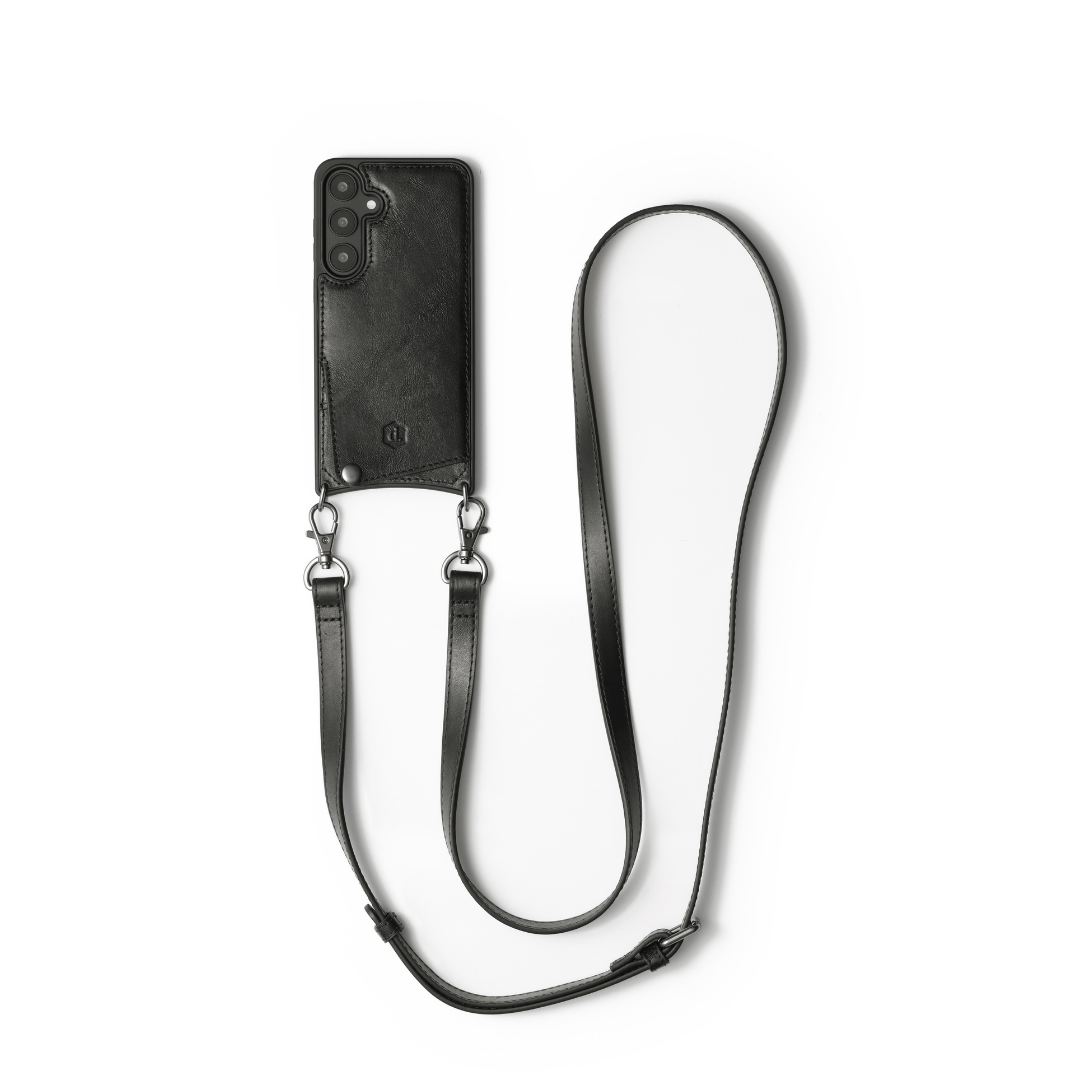 Samsung Crossbody set | Case & Strap | Men | Black | Perfect for your phone | Dutchies
