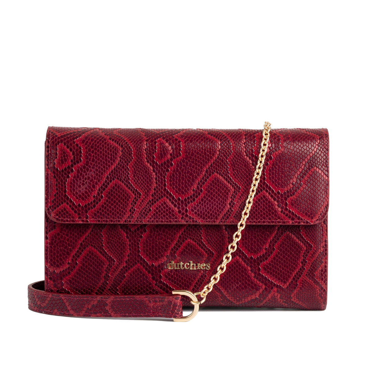 Belt Bag Set | Alei | Snake Red - Stylish red snake print bag with chain strap, perfect for chic outings.
