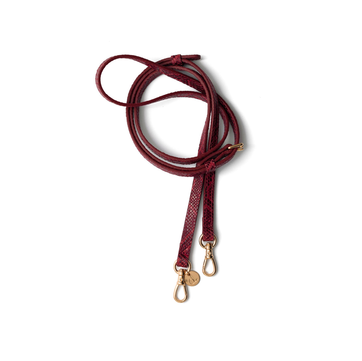 Phone strap | Slimline | Snake Red - elegant red phone strap with clips, perfect for hands-free convenience.