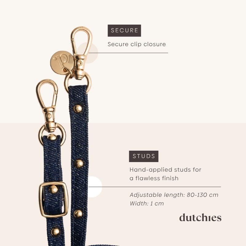 Tracolla per telefono | Slimline Studs | Denim Glitter
