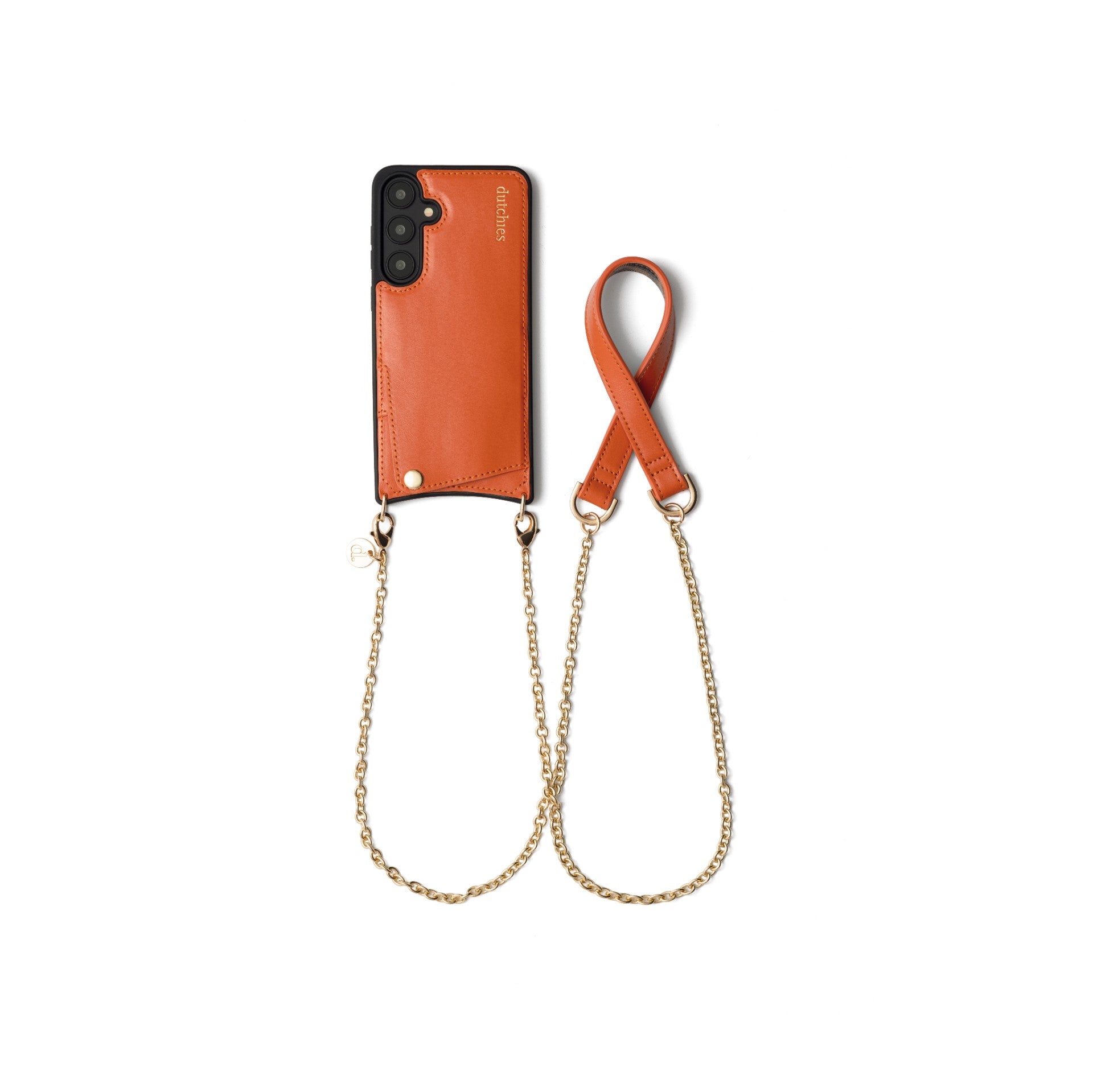 Spanish Chain Set | Samsung | Orange - stylish phone case and chain for handsfree convenience.