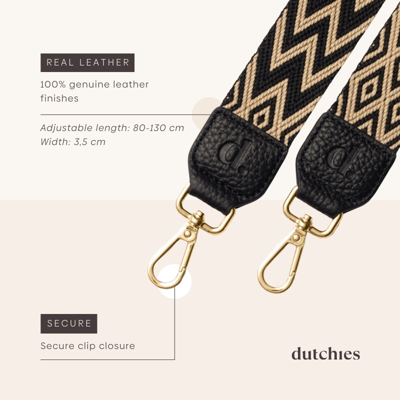 Tribal Chevron Strap | Zwart