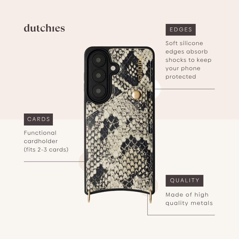 Samsung Case | Snake - stylish Samsung phone case with cardholder and snake print design.