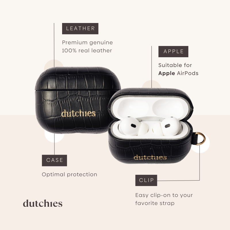 Full Leather Airpod cases | Noir | Only €29.50 | Dutchies
