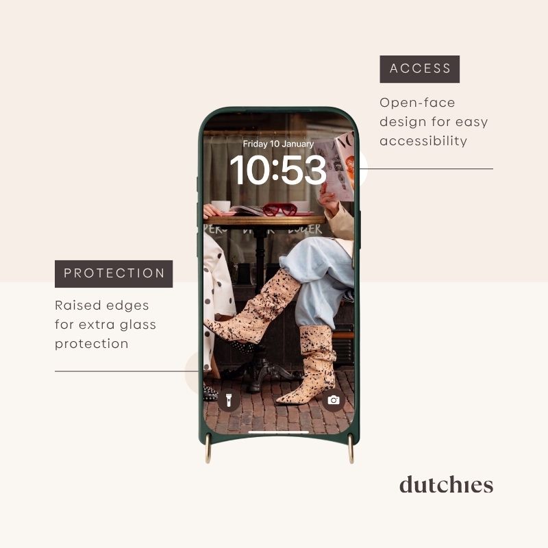 Classic Set | iPhone | Forest Green - Stylish open-face phone case highlighting accessibility and protection.