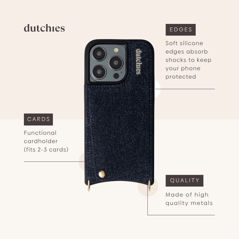 iPhone Case | Denim Glitter