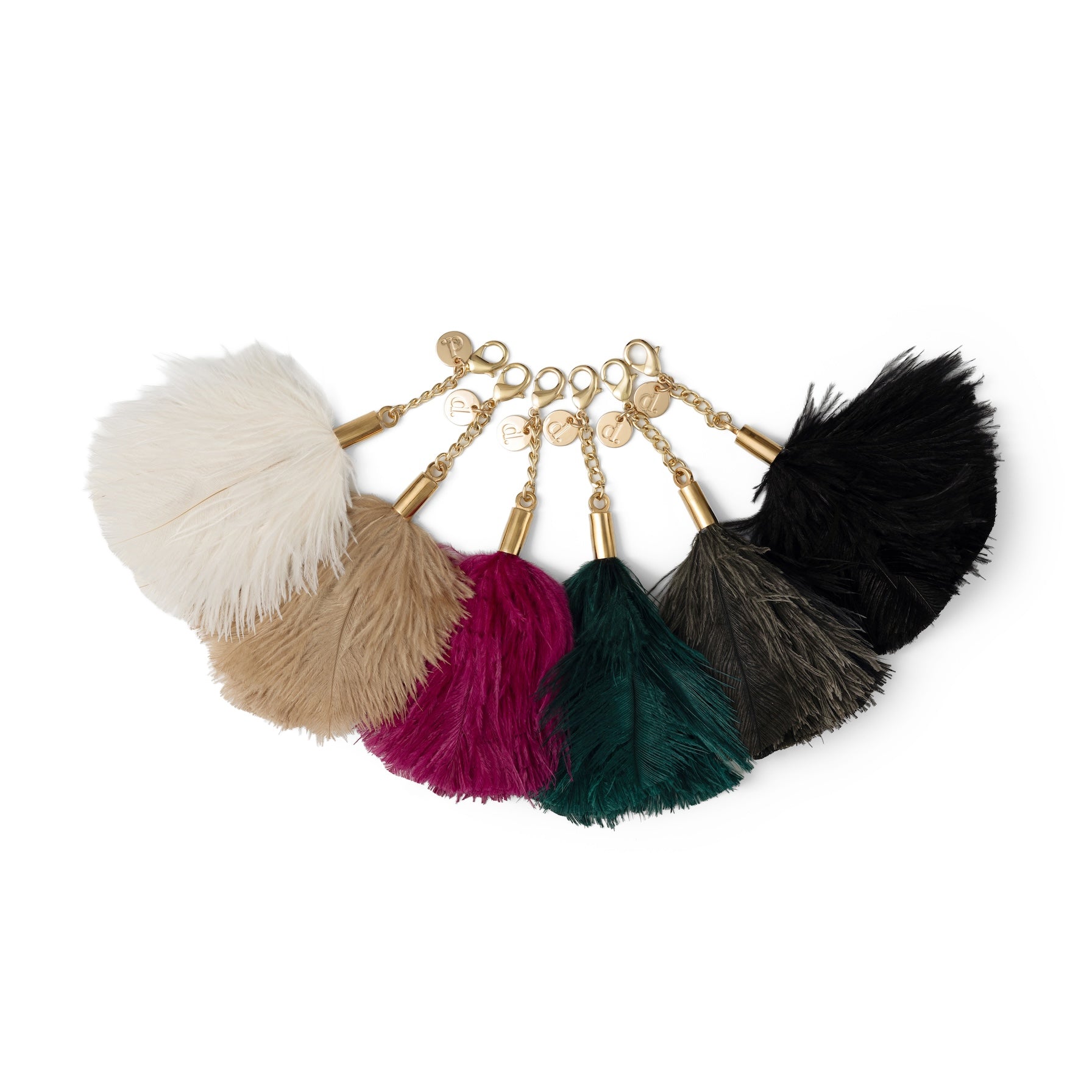 Vavavoom | Keychain in various colors, fluffy charm for phone or bag, handcrafted from ostrich feathers.