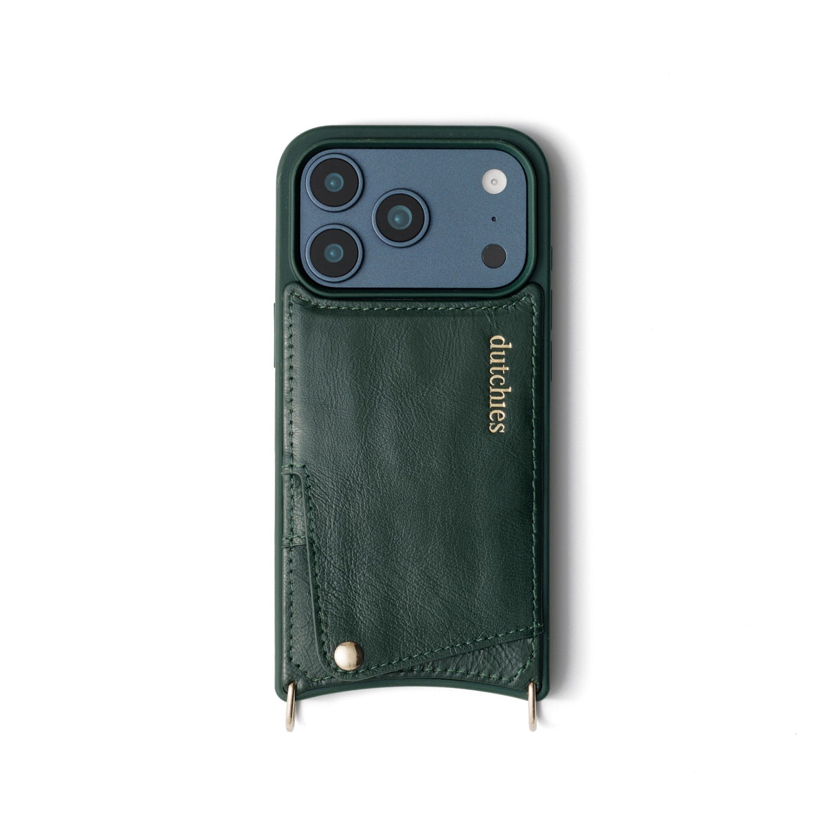 iPhone Case | Forest Green featuring genuine leather and cardholder for stylish protection.