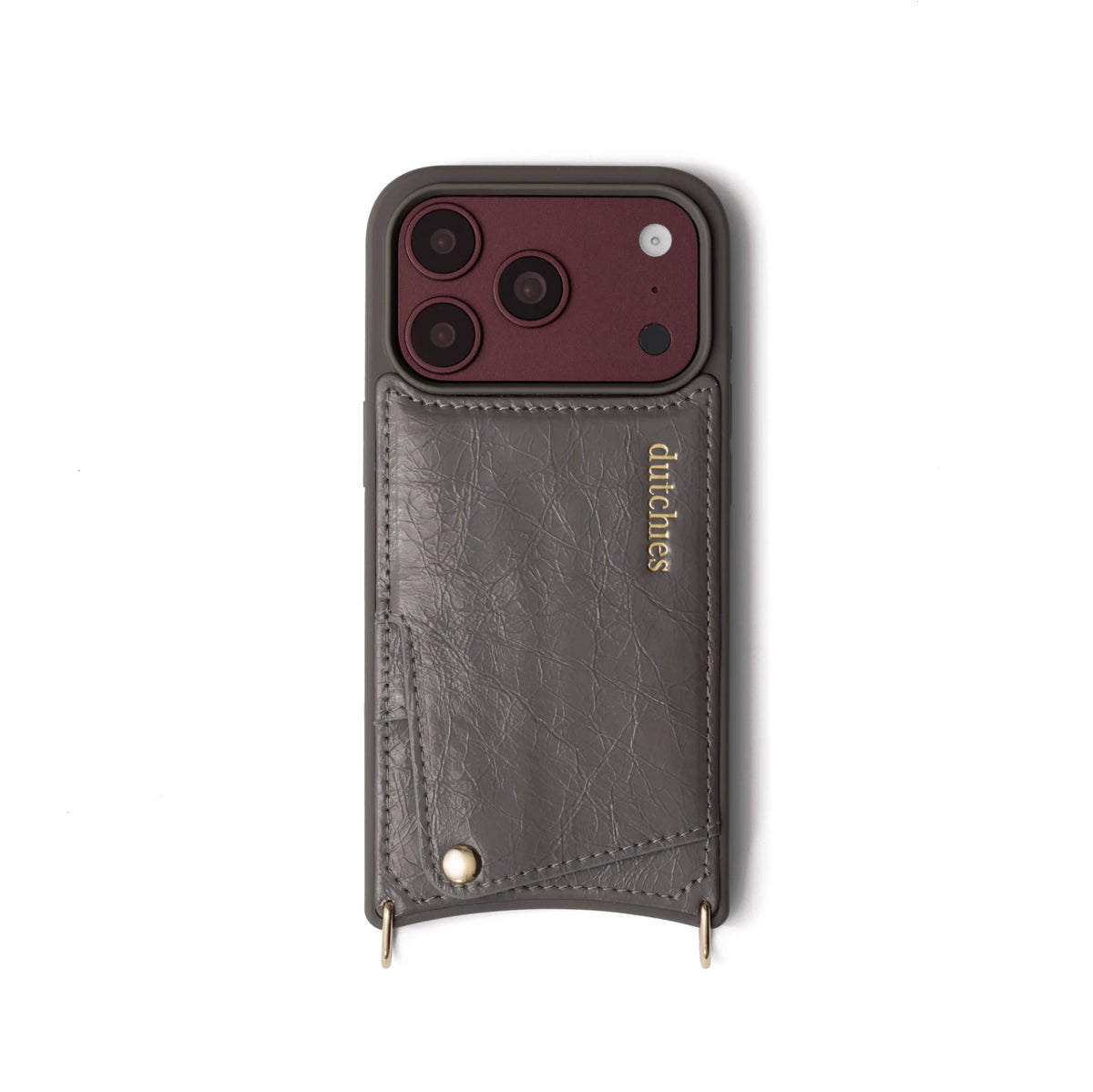 iPhone Case | Graphite Grey with cardholder and premium leather finish for stylish protection.