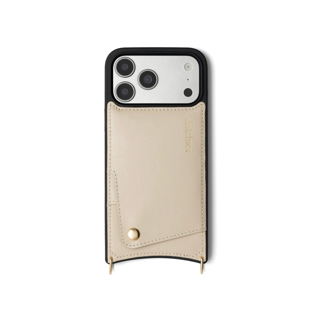 iPhone Case | Vanilla - Handcrafted leather case with cardholder and shock-absorbing edges for extra protection.