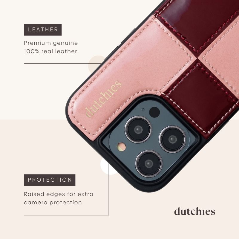 iPhone Hülle | Gloss Lollipop mit Kartenhalter aus hochwertigem Echtleder und extra Kameraschutz.