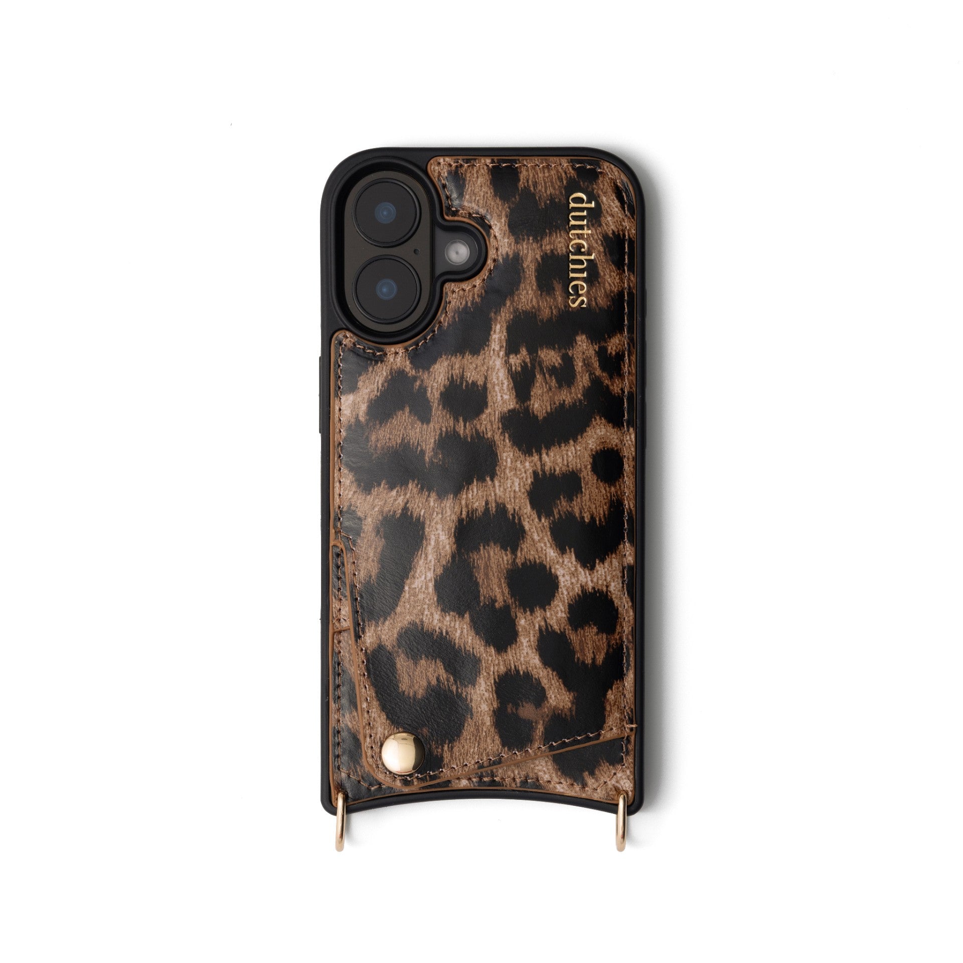 iPhone Case | Leopard featuring genuine leather, cardholder, and shock-absorbing TPU for extra protection.
