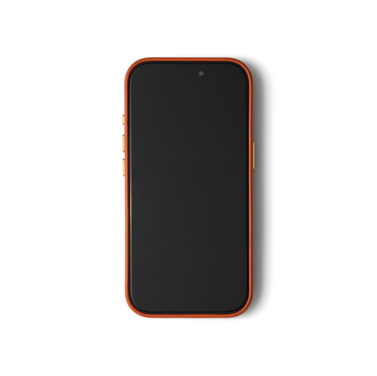 iPhone Hülle | Orange (Full Wrapped) zeigt ein Handy mit einer eleganten orangen Hülle, die Stil und Schutz vereint.