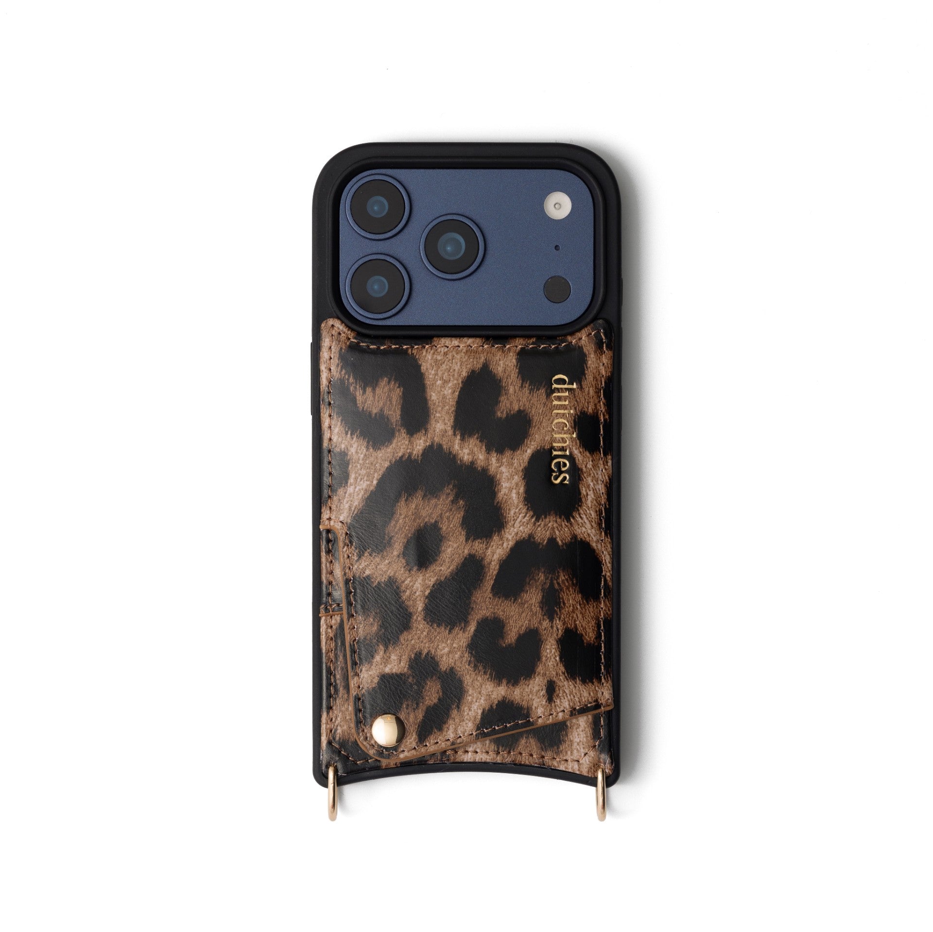 iPhone Case | Leopard featuring a handcrafted leather design with cardholder and phone protection
