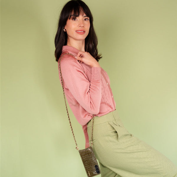 Phone Chain | Italian | Olive Green