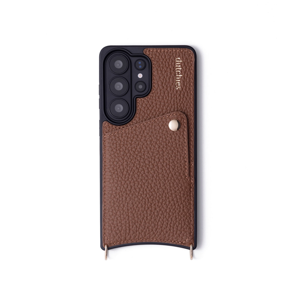 Samsung Case | Brown - Handcrafted leather case with cardholder for Samsung S26 ULTRA, featuring premium finish.