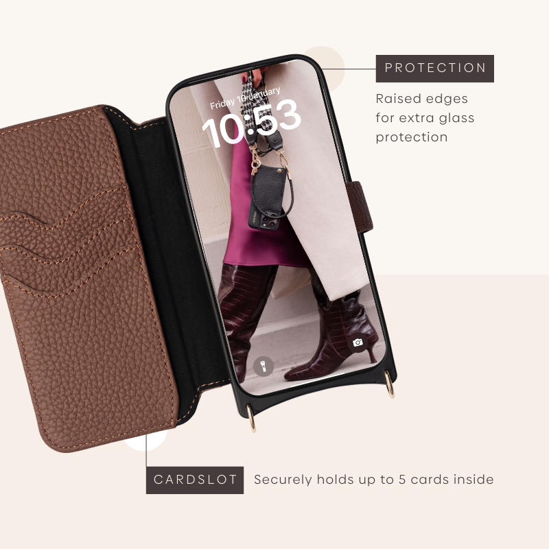 Cadena de teléfono Bandolier Set | Billetera Samsung | Brown | Dutchies