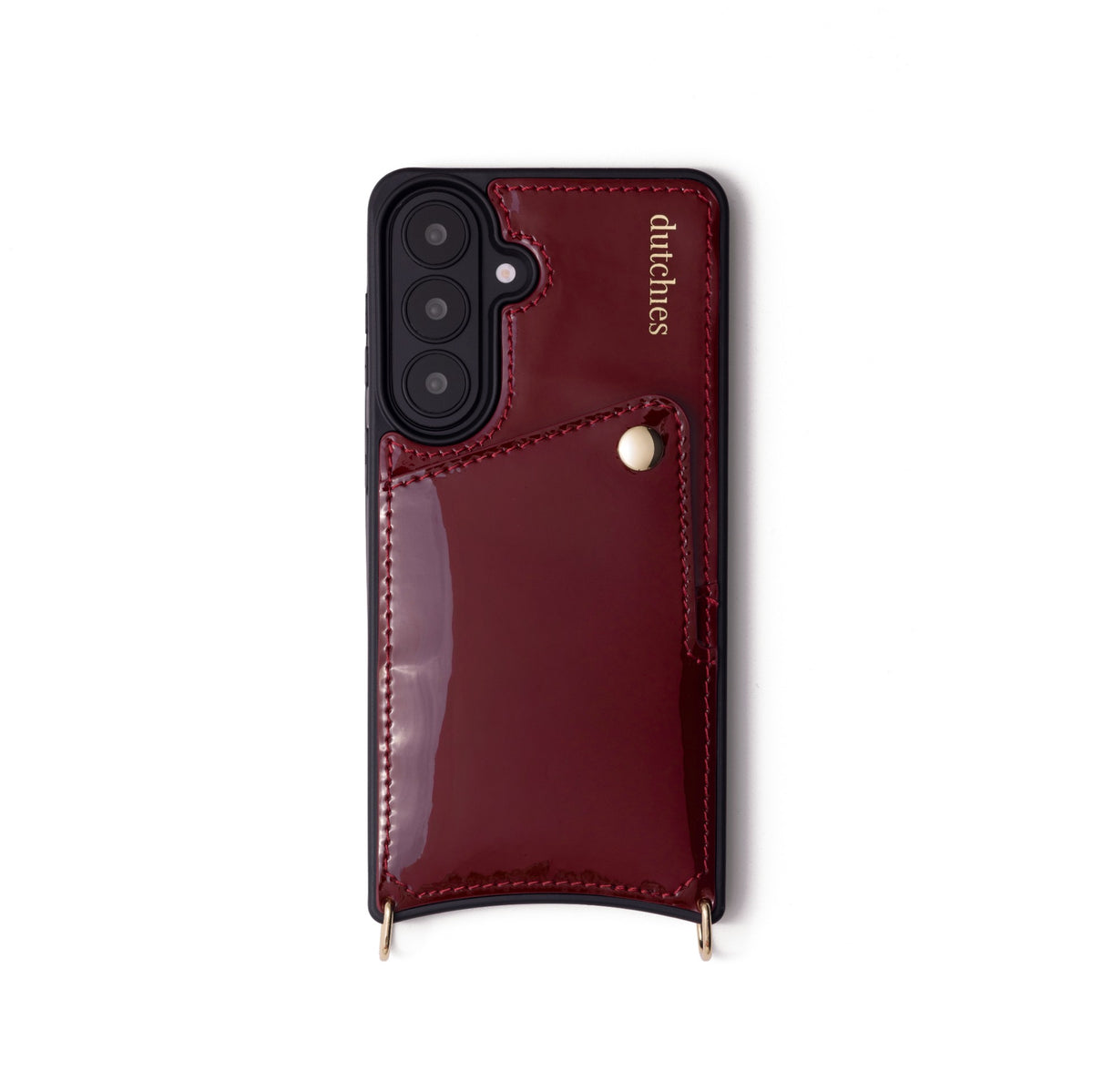 Samsung-Hülle | Gloss Red handgefertigte Lederhülle mit Kartenfach und stoßdämpfender Kante für S26 PLUS.