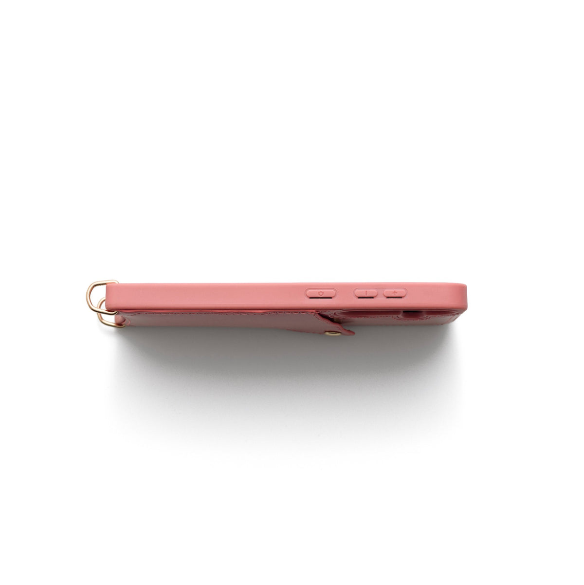 Samsung-Hülle | Pink von der Seite gezeigt, mit schlankem Design und goldenen Akzenten.