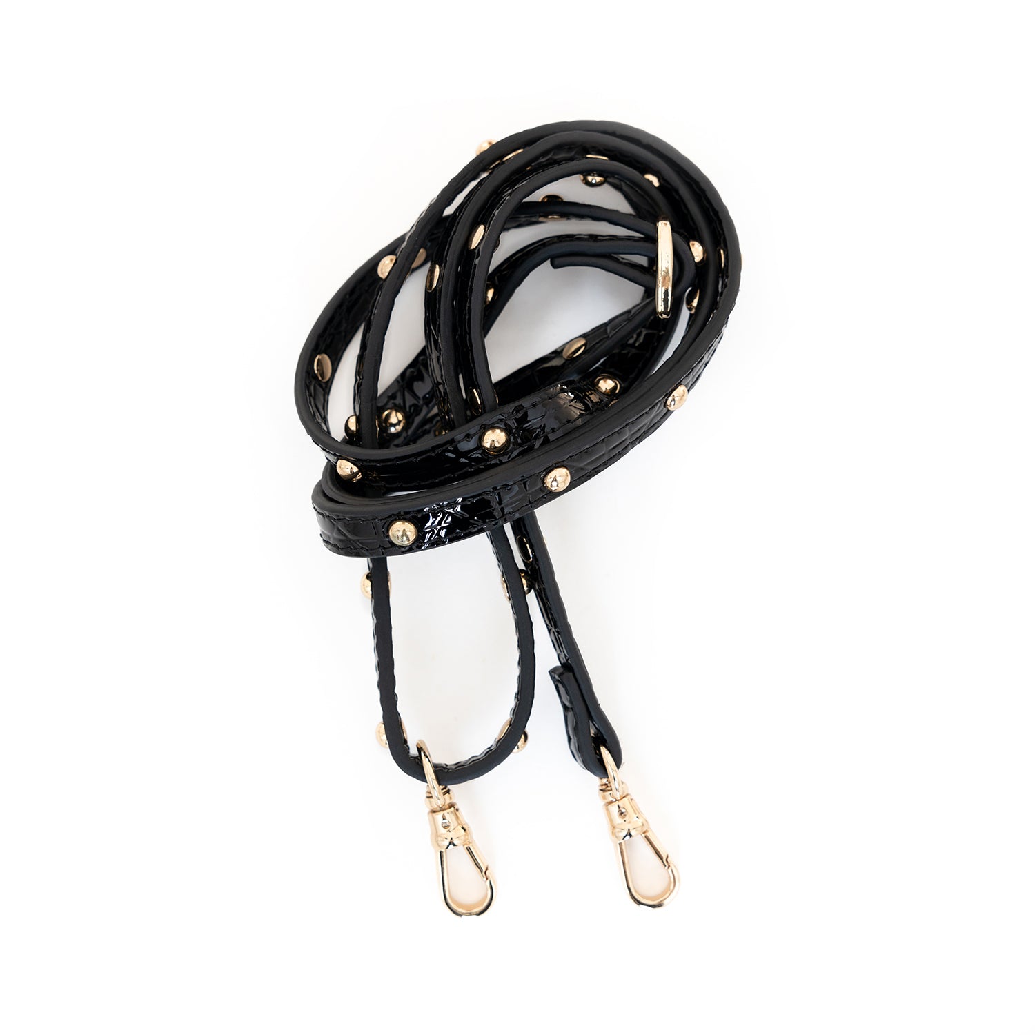 Slimline Leren Strap met gouden studs | Gloss