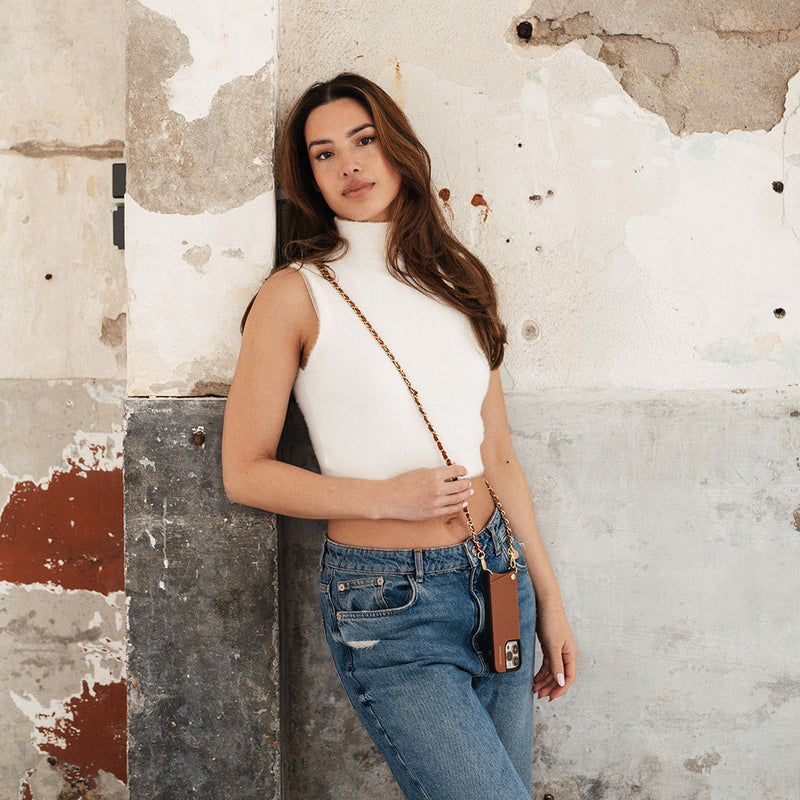 Phone Chain | Italian | Brown