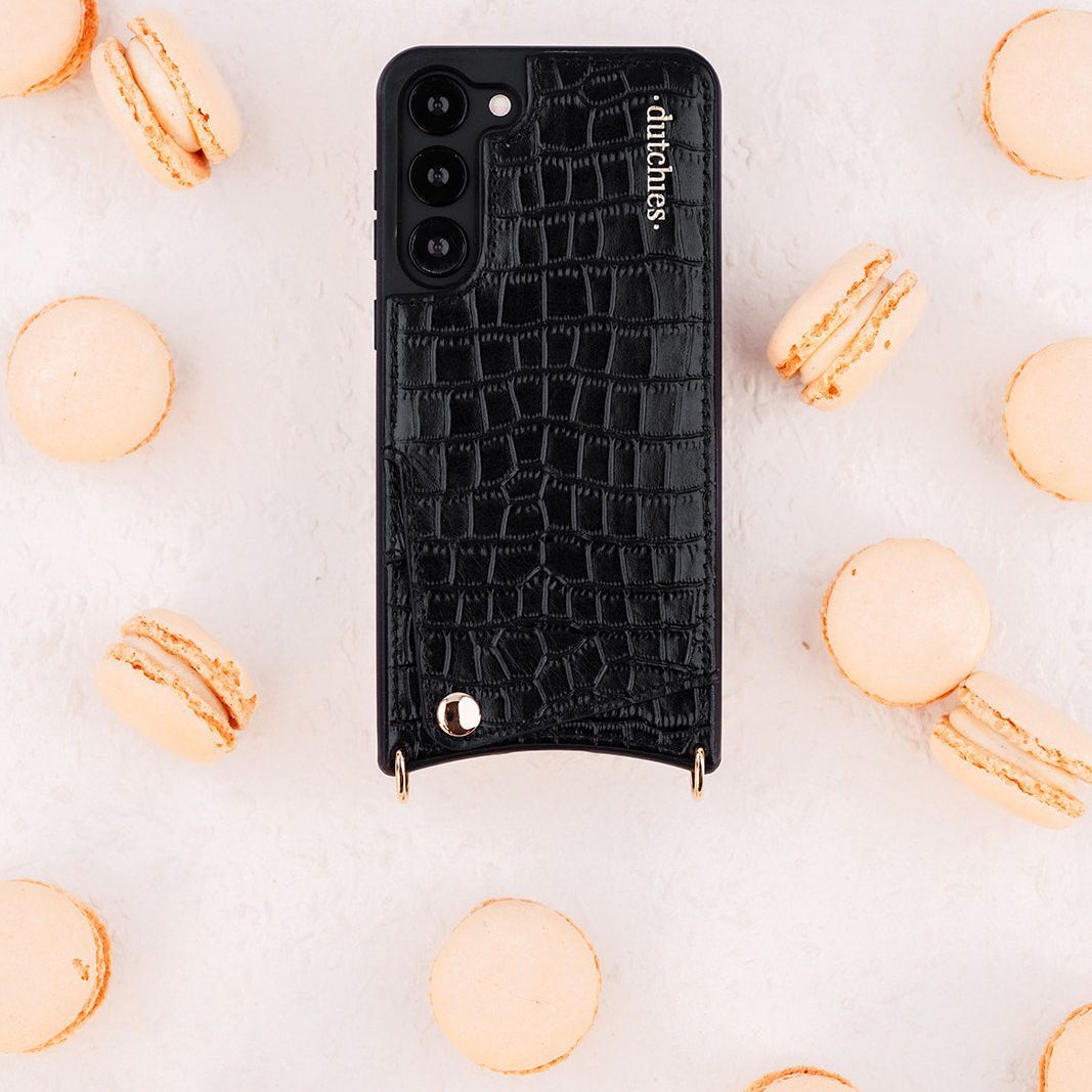 Samsung Case | Crocodile Chic | Noir DUTCHIES