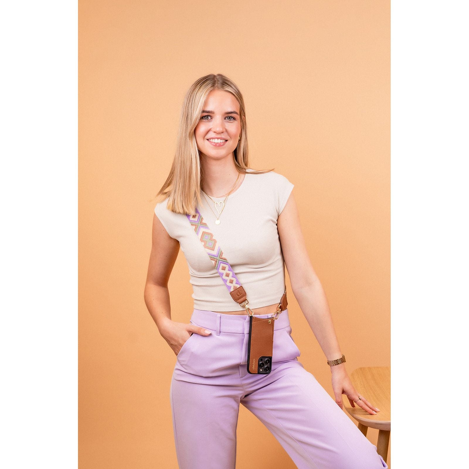 Cleo Lilac Strap | Brown DUTCHIES